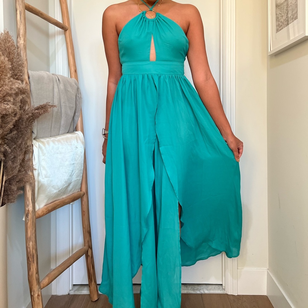 NEW Halterneck Maxi Dress - Green